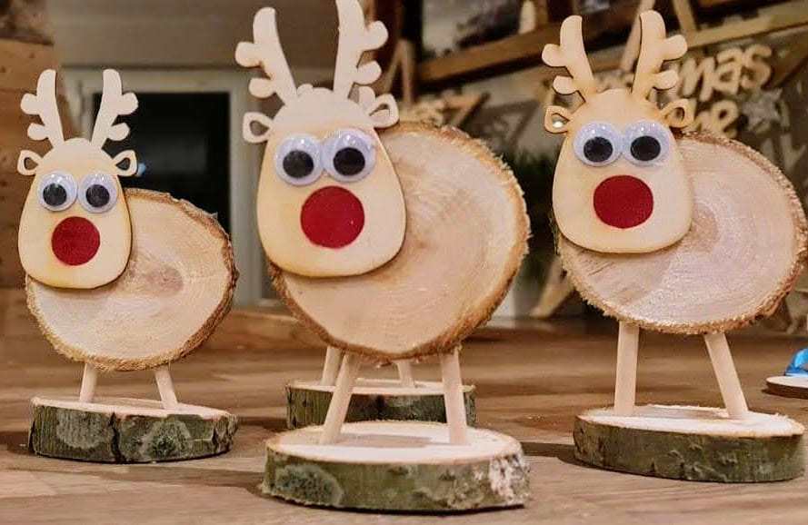 Log Slice Reindeer